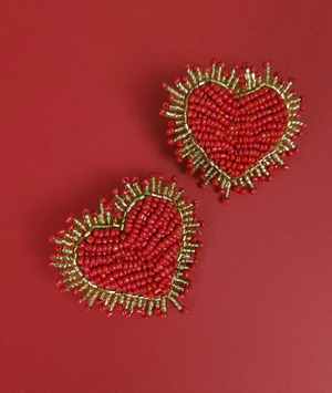 Sparkle Heart Studs - image