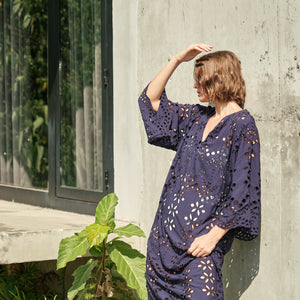 Paradise Caftan in Blue Eyelet - image