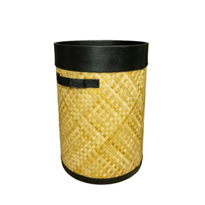 Round Open Laundry Hamper in Natural Pandan - image