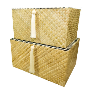 Storage Box Set in Natural Pandan - image