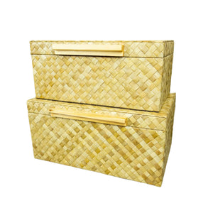 Storage Chest Set in Natural Pandan - image