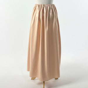 Full Elastic Shirred Waist with Side Buttons in Taffeta Champagne - image