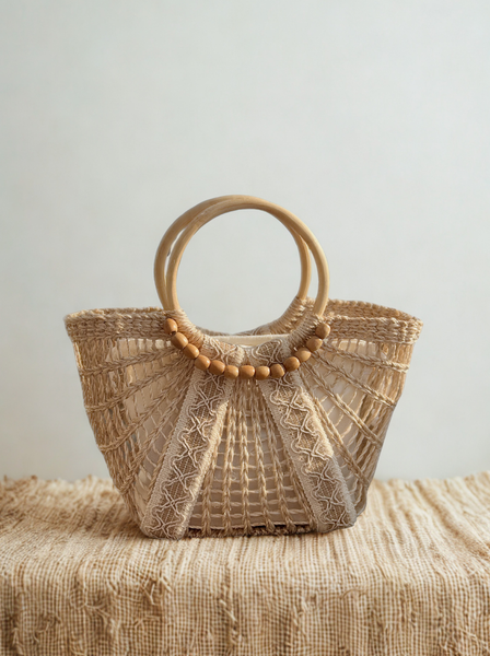 Handwoven abaca bag / sustainable artisan bag from the Philippines