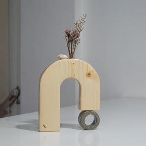 Luna Wooden Vase - image