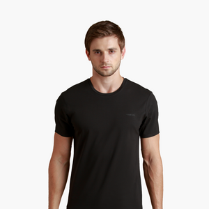 Mercerised Supima® Slim Fit Crew Neck T-Shirt Black | Men - image