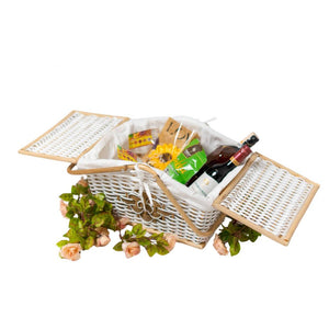 White Synthetic Picnic Basket - image