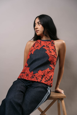 FREYA Denim Halter - image