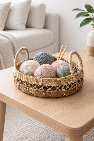 Abaca tray basket organiser - image