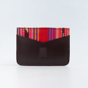 Marawi (Red) Leather Card Holder - image