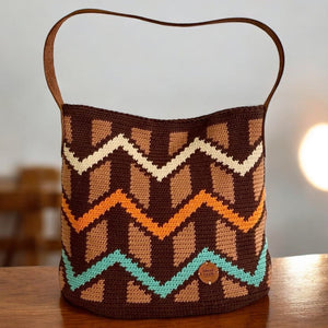 Crocheted Medium Tote Bag - image