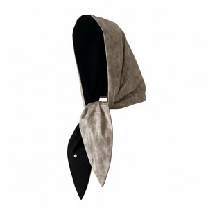 Hood-scarf in Snake and Black - image