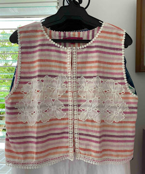 Alice Top in Periwinkle Stripes - image