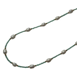 Agate Green Gemstone Necklace 003 - image