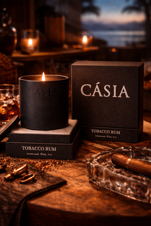 CÁSIA Tobacco Rum Scented Soy Candle - image