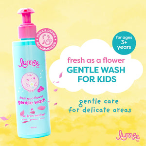 Lumee Kids Fresh as a Flower Gentle Wash for Delicate Areas Sulfate-free Paraben-Free Silicon-Free Ph-Balanced for Kids 3 to 12 Years - image
