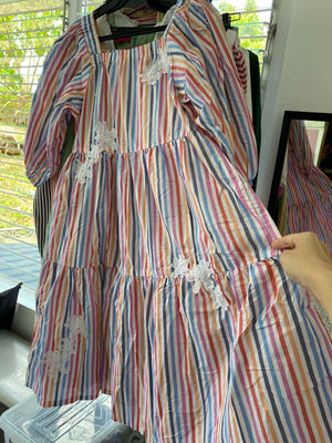 MEKO DRESS IN FLORAL STRIPES - image