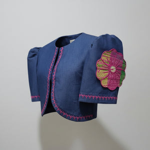 Pandan Patch Denim Bolero - image