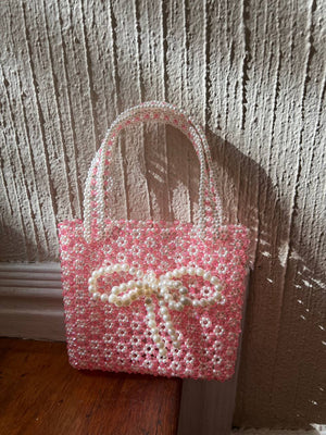 Kelly Ribbon Beaded Hand Bag - image