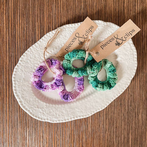 Crochet Mini Flower Scrunchie - image