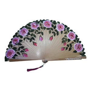 hand-painted Spanish wooden abanico-overcut - image