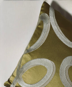 Yellow Gold Swirl Accent Pillow - image