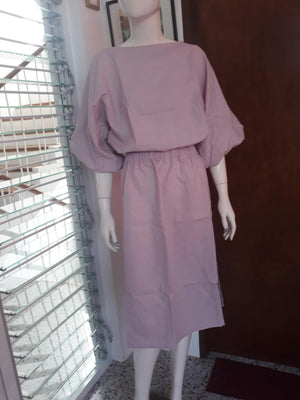 Teresa Linen Top and Skirt Set in Lavander - image