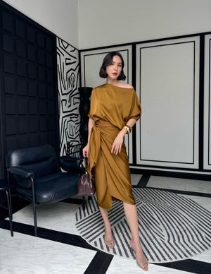 Monette Satin Dress - image