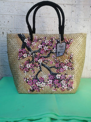 Hand-painted Native Tote Karagumoy Bag-FLORAL - image