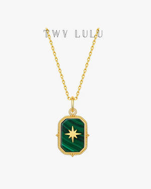 Wenda Malachite long necklace - image