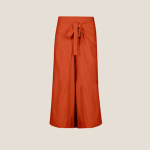 Basic Sarong Pants (Red-Orange) - image