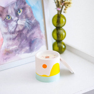 Sunset Peony & Suede Soy Candle - image