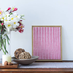 Pink Handwoven Textile Art | Wall Art | Art Frame - image