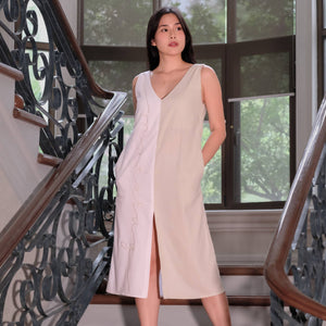 Matatag Dress in Beige/White [Heritage] - image