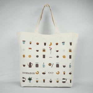 Coffee Lover on Natural Canvas Shopping Tote - image