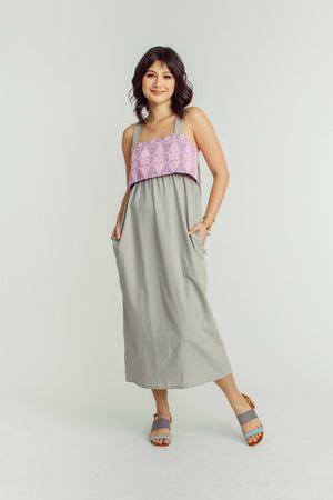 Multiway Dress in Grey with Pink Pine Inabel - image