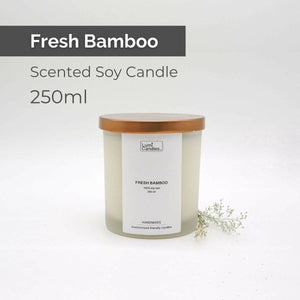 Fresh Bamboo Scented Soy Candle (250 ml) by Lumi Candles PH - image
