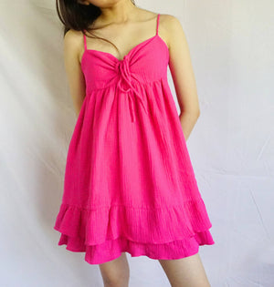 Heather Mini Dress in FUCHSIA - image