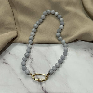 Handknotted Necklace with Carabiner - image