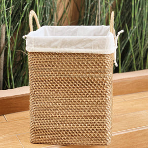 Rattan Laundry Basket with Canvas Lining - image