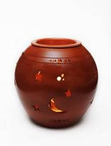 Handcrafted Terracotta Aroma Electric Oil Burner -Large Round - image