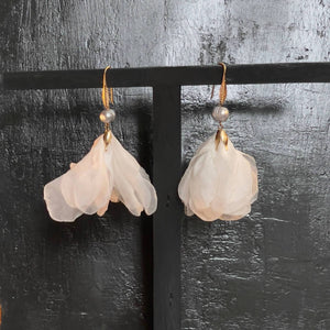 Handcrafted Re-Purposed Silk Fabric Earrings - image
