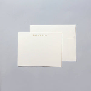 Matte Gold Thank You Notecards - image