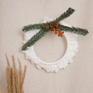 Macrame Christmas Wreath - image