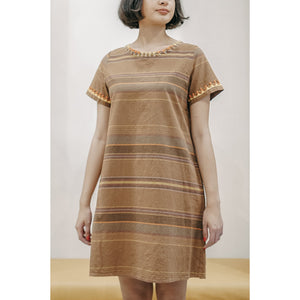 Kelly Embroidered Brown Dress - image
