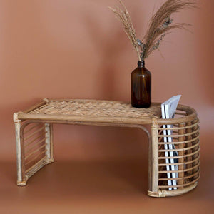 Rattan Bed Tray with Organizer - image