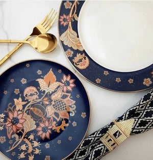 Batik Dinner and Salad Plates Set - image