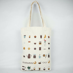 Coffee Lover on Natural Canvas Medium Tote - image