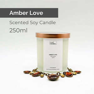 Amber Love Scented Soy Candle (250 ml) by Lumi Candles PH - image