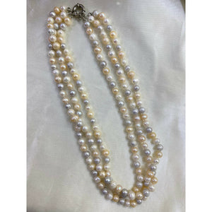 3 Layered Freshwater Pearl Necklace - image