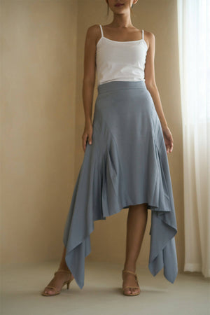 Asymmetrical Pleated Skirt - image